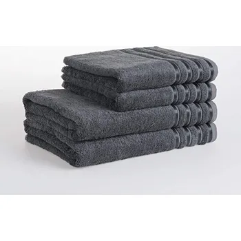 Ručník Škodák Bambusové ručníky 30x50, 50x100 cm - tm. šedé - Bambusový ručníček 30x50 cm - tm. šedý