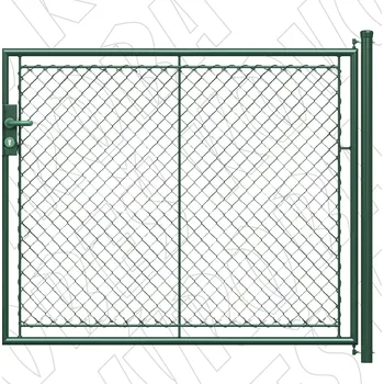 Zahradní branka šíře 1800 mm s FAB zamykáním zelená