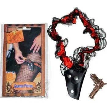 Karnevalový doplněk Pistole s pouzdrem na podvazku