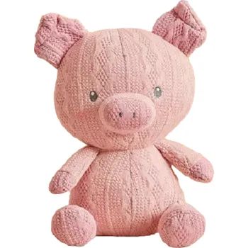 plyšák Háčkovaná hračka Animal-Prasiatko 20 cm Růžová