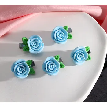 B-TOP Romantická sada sponek do vlasů s květy růže - 5 ks Druh barvy: Modrá