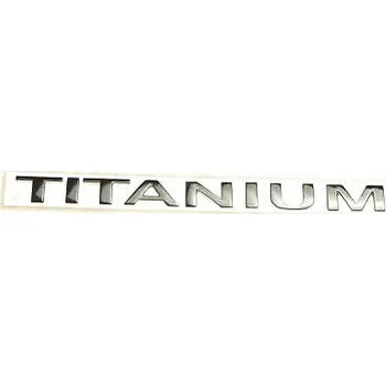 Znak automobilu Nápis Titanium