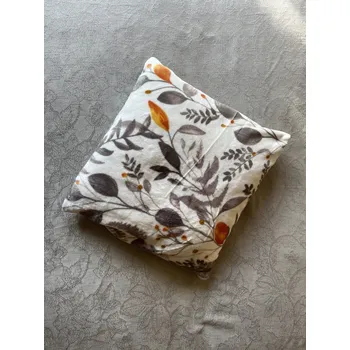 Povlak na dekorativní polštářek Povlak na polštář LÍSTEK ŠEDÝ 45x50