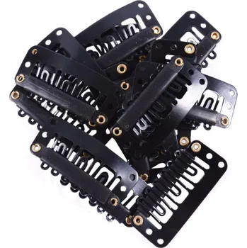 Příčesek Clip in sponka 32 mm s protiskluzem - černá