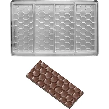 Nádoba na pečení Forma na čokoládovou tabulku 68,5g (plástev) 1x4 tabulky/forma