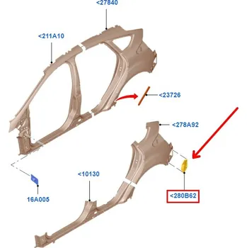 Oprava karosérie Vnější větrací mřížka pravostranná Ford Focus