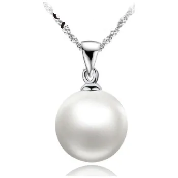 Náhrdelník Elegantní sladkovodní perla náhrdelník - Bílý