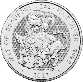 The Royal Mint Stříbrná mince The Royal Tudor Beasts Yale of Beaufort 2 oz 2023 62,2 g