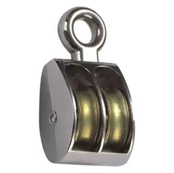 Jištění Kladka dvojitá s kovovou rolnou 9/45mm