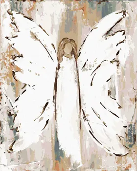 Zuty Bílý malovaný anděl 80 x 100 cm