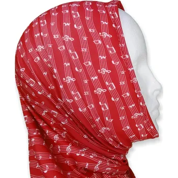 Šátek Šátek multifunkční – noty (červený)