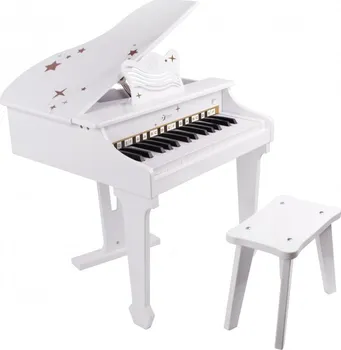 Hudební nástroj pro děti Classic World Grand Piano se stoličkou bílé