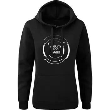 Dámská mikina DNBMARKET.CZ Dámská mikina s kapucí |D&B + NEURO| CircleParty Velikost: XS, Barva: Černá - Design 1