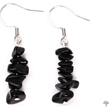 Náušnice Magieprirody.cz Náušnice z kamene Obsidián černý #77