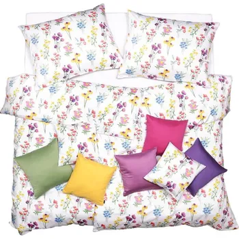 Povlečení SCANquilt povlečení SATÉN PLUS zahrada bílopestrá 140 x 200/70 x 90 cm