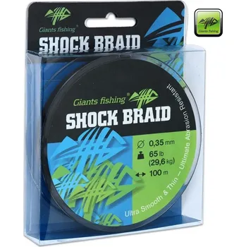Giants Fishing splétaná šňůra Shock Braid Green 100 m průměr: 0,35 mm