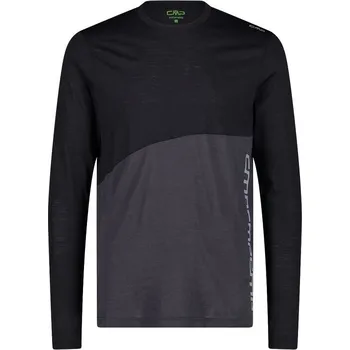 Pánské tričko Triko CMP Triko CMP 32L2787 pánské dl.r. black M/48 M/48