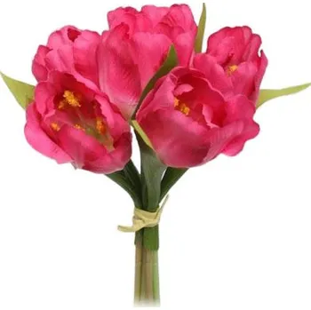 umělá květina Umělá květina svazek Tulipán, růžová,