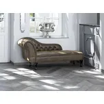 Lenoška hnědá semišová levostranná obývací pokoj moderní styl Beliani