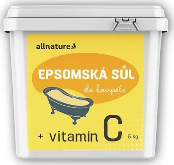 Koupelová sůl Allnature Epsomská sůl s vitamínem C 5 kg