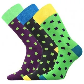 Výprodej vel. 39-42 WEAREL 002 společenské ponožky Lonka - balení 3 páry Mix barev 26-28 (39-42)