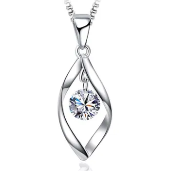 Náhrdelník Řetízek se slzou a krystalem