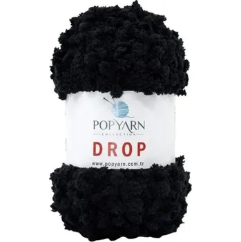 Příze POPYARN Příze Drop B10 - černá, 100g 55m