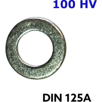 Matice Podložka plochá M6 (6,4x12x1,6 mm) - DIN 125A, 100 HV, bílý zinek