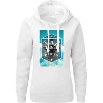 Dámská mikina DNBMARKET.CZ Dámská mikina s kapucí DnbHeaven černá / bílá Velikost: L, Barva: Bílá