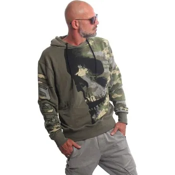 Pánská mikina Yakuza Ink. - KPZS RISING SKULL 20095 Barva: Zelená, Vel: 2XL