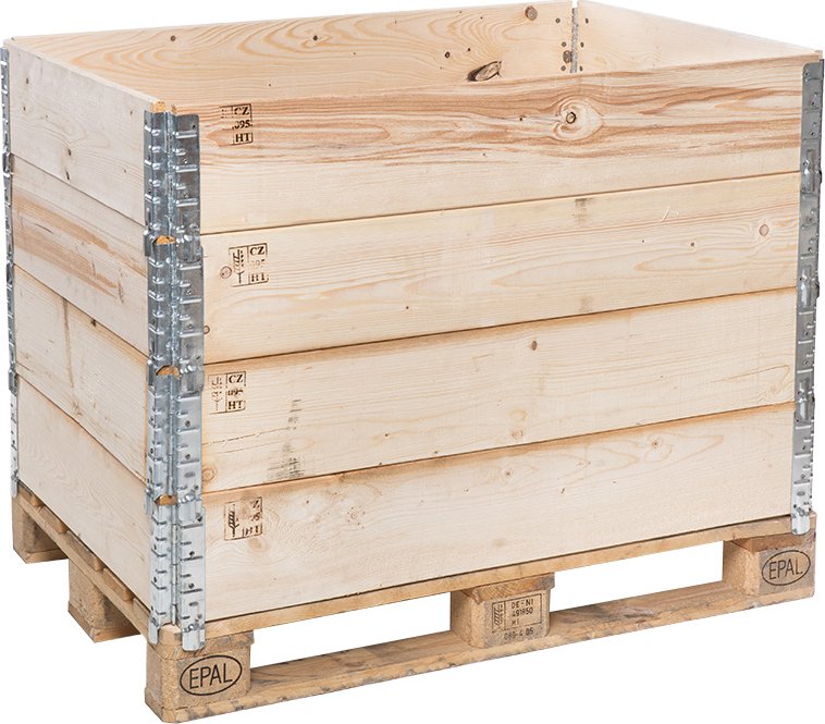 Dřevěná paletová ohrádka 1200x800x200mm