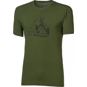 Pánské tričko Triko krátké pánské Progress PIONEER TEEPEE, khaki Velikost: 3XL