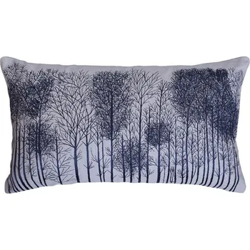 Bytový textil SCANquilt povlak ART NATURE trees šedomodrá 30 x 50 cm