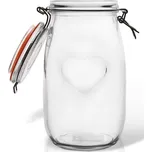 Dóza BELA srdce 1,5 l s patentním uzávěrem