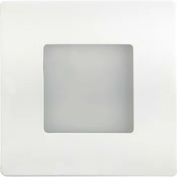 LED panel Ledshopik Vestavné schodišťové svítidlo STEPIK | bílé | IP65 | 1,7W | KP68 | 230V | čtverec | - DENNÍ BÍLÁ - 4000K