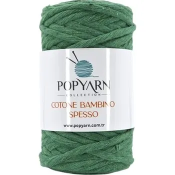 Příze POPYARN Příze Cotone bambino spesso B229 - zelená, 250g 75m