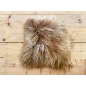 Dekorativní polštářek Kožešinový polštář island rezavý