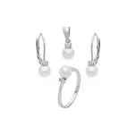 Zlatá souprava bílá perla NO-AuW92pb