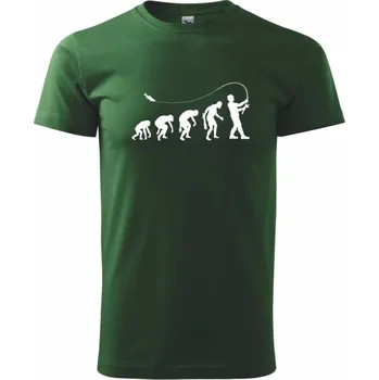 Rybářské oblečení TKO Tričko Evoluce Rybáře Zelené - Velikost S