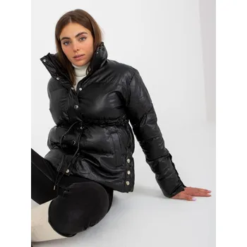 MAY BY SHINING STAR Zimní bunda z umělé kůže černá EU velikost: S/M