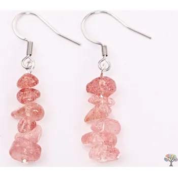 Náušnice Magieprirody.cz Náušnice Křemen jahodový #74