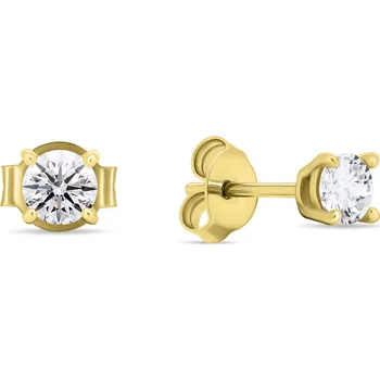 Módní doplněk Brilio Silver Pozlacené peckové náušnice s čirými zirkony EA580/1/2/3/4Y 0,7 cm + 2 měsíce na vrácení zboží