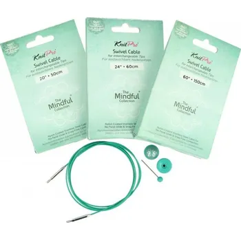 Jehlice KnitPro Mindful otočné lanko (KnitPro Mindful otočné bezpaměťové lanko )