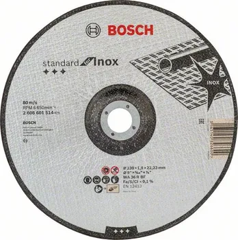Řezný kotouč BOSCH Standard for Inox 2608601514 230 x 1,9 x 22,23 mm
