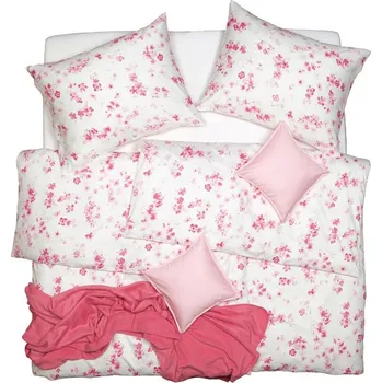 Bytový textil SCANquilt povlečení SATÉN sakura bílorůžová 140 x 220/70 x 90 cm