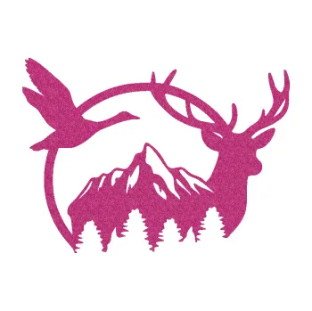 Polep vozidla SAMOLEPKA Myslivost 002 pravá lesní zvěř (90 - Ultra Metalic růžová) NA AUTO, NÁLEPKA, FÓLIE, POLEP, TUNING, VLASTNÍ TEXT, TISK, AUTOSAMOLEPKY.cz, POLEPY, OBRÁZEK, LOGO, SAMOLEPKY