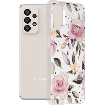 Pouzdro na mobilní telefon Kryt Samsung Galaxy A13 4G Techsuit - Marble Series - Chloe White