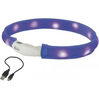 Obojek pro psa Nobby Nobby LED plochý svítící obojek pro psy modrý L