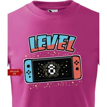 Chlapecké oblečení Dětské narozeninové tričko Level, Barva Purpurová, Velikost 134 cm/8 roků, Canvas Dětské tričko Bezvatriko.cz 1653