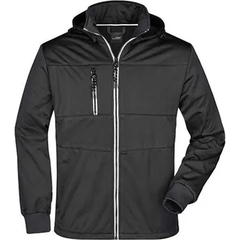 Pánská softshellová bunda James&Nicholson Pánská softshellová bunda JN1078 Black-Black L